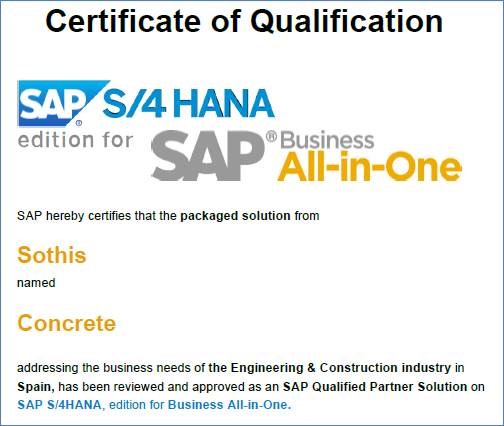 certificación sap concrete - logo sap 4 hana y sap business