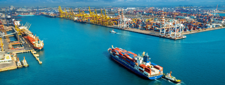 escenario marítimo puerto